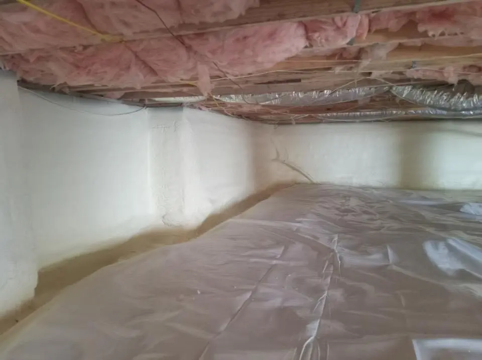 Crawl space encapsulation with closed-cell spray foam for Commercial Roof Restoration in El Mirage